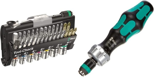 Wera Tool-Check 1 SB, 38-teilig & Ratschenschraubendreher, 1/4 Zoll x 142.0 mm, 05051461001