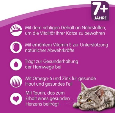 Whiskas 7+ Senior Trockenfutter mit Huhn, 1.9 kg, 325675