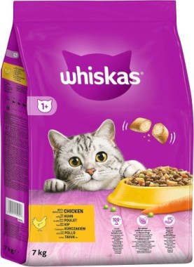 WHISKAS Trockenfutter mit Huhn, ab 1 Jahr, 7kg, 327228