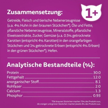 WHISKAS Trockenfutter mit Huhn, ab 1 Jahr, 7kg, 327228