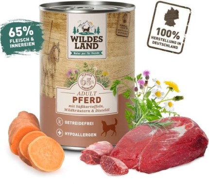 Wildes Land Classic Adult, Pferd mit Süßkartoffeln, 800g Dose, WL58214