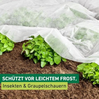 Windhager Garten-Vlies BASIC 10 x 1,5 m ,17g/m2, Weiß, 06257