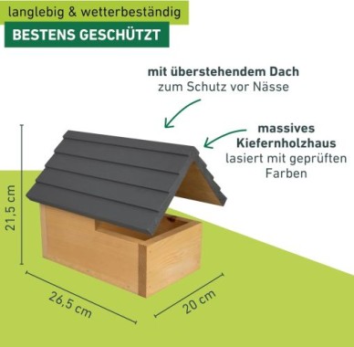 Windhager Nistkasten Loggia, 21,50 x 26,50 x 20 cm, 07675
