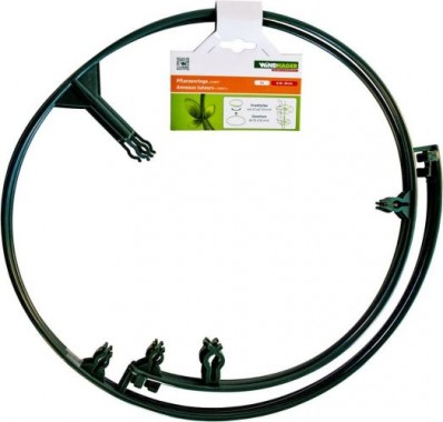 Windhager Pflanzenring Vario, Pflanzenstütze, Staudenhalter, Blumenstütze, Strauchstütze, 35-50 cm, 3-Stück, 06252