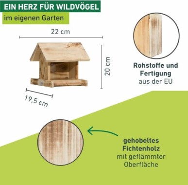 Windhager Vogelfuttersilo Garden, 22 x 19,5 x 20,5 cm, 06911