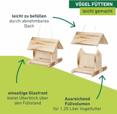 Windhager Vogelfuttersilo Garden, 22 x 19,5 x 20,5 cm, 06911