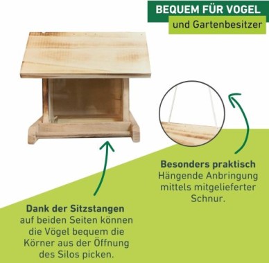 Windhager Vogelfuttersilo Garden, 22 x 19,5 x 20,5 cm, 06911