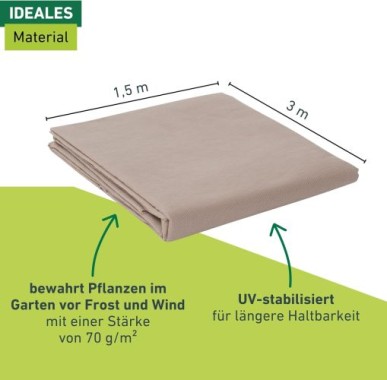 Windhager Winter-Vlies Superprotect, Kälteschutz, 1,5 x 3 m, 06722