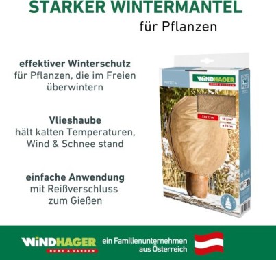 Windhager Winter-Vlieshaube PROTECT, 1,1 x 1,1 m, beige, 06832