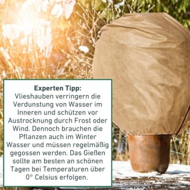 Windhager Winter-Vlieshaube PROTECT, 1,1 x 1,1 m, beige, 06832