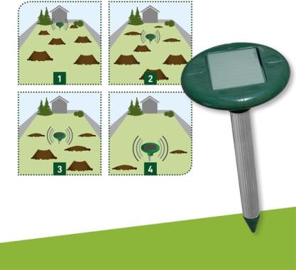 Windhager Wühlmaus- & Maulwurfvertreiber SOLAR, Wirkungsbereich ca. 750 m², 02112