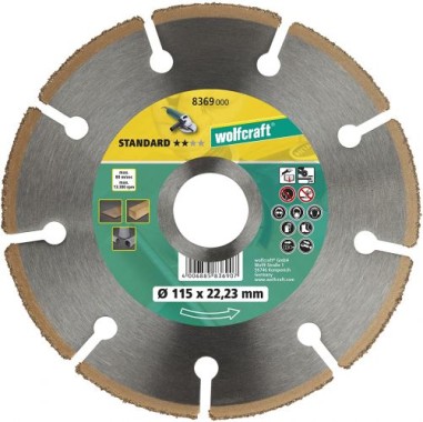 Wolfcraft 8369000 HM-Trennscheibe Standard D 115 x 22.23 mm 8369000