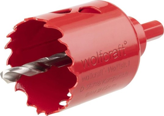 wolfcraft Bi-Metall-Lochsäge, Arbeitsdurchmesser 35mm, Schnitttiefe 40 mm, 5470000