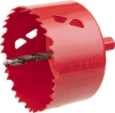 wolfcraft Bi-Metall-Lochsäge Arbeitsdurchmesser 86 mm, Schnitttiefe 40 mm, 5485000