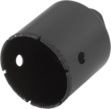 wolfcraft Bohrkrone, diamantbestreut „Ceramic“, für Winkelschleifer, Arbeitsdurchmesser 54mm, 5947000