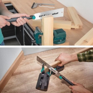 wolfcraft Japansäge, Beidseitig verzahnte Ryoba Handsäge, 240mm, 6951000