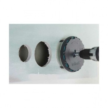 wolfcraft Lochsäge verstellbar, DM: 45-130mm, für Gipskartonplatten & Holz, 5978000