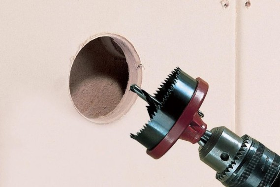 wolfcraft Mehrkranzlochsäge, DM 25-62 mm, mit 7 Schnellwechsel-Einsätzen, Schnitttiefe 18 mm, 2161000