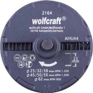 wolfcraft Mehrkranzlochsäge, DM 25–62 mm, Schnitttiefe 23 mm, 2164000