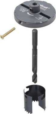 wolfcraft Mehrkranzlochsäge, DM 60-95 mm, mit 5 Schnellwechsel-Einsätzen, Schnitttiefe 33 mm, 2162000
