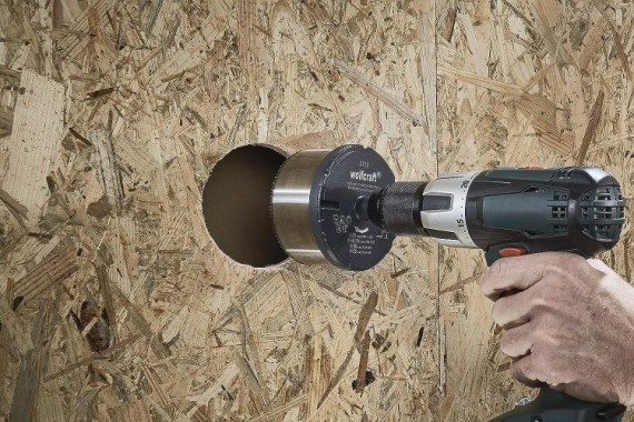 wolfcraft Mehrkranzlochsäge „Professional“, DM 60–95 mm, Schnitttiefe 40 mm, 2155000