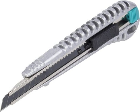 Wolfcraft Metall-Abbrechklingen-Messer 9 mm mit schwarzer Klinge, 4305000