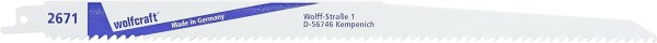 Wolfcraft Säbelsägeblätter BiM, Holz mit Nägel, Kunststoff, 6 - 250 mm, feine Schnitte, 2 Stück, 2671000