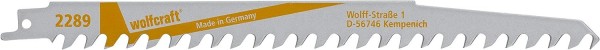wolfcraft Säbelsägeblätter CV, Baumschnitt, sehr grobe Schnitte, 2 Stück 220 mm, 2289000