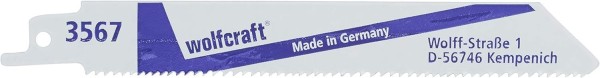 wolfcraft Säbelsägeblatt Bim, Holz mit Nägel, Aluminium, grober Schnitt, 130mm, 2 Stück, 3567000