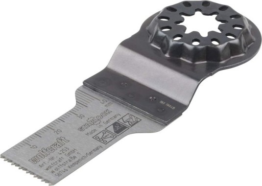wolfcraft Tauchsägeblatt „Expert“ BiM, STARLOCK-Aufnahme, Kunststoff, Gipskarton, Holz mit Nägeln, 4253000