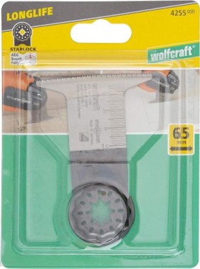 Wolfcraft Tauchsägeblatt „Expert“ HCS, STARLOCK-Aufnahme, Holz, Kunststoff, Gipskarton, 4255000