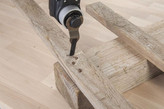 wolfcraft Tauchsägeblatt „PRO“ BiM, Universal-Aufnahme, Holz mit Nägeln, NE-Metalle, 3986000