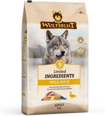 WOLFSBLUT Limited Ingredients Adult, Wild Duck, Trcokenfutter, 9 kg, WB842280