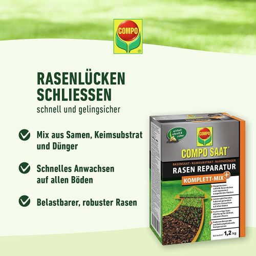Hagebau Nadlinger COMPO SAAT Rasen Reparatur KomplettMix+, 4 kg, 20
