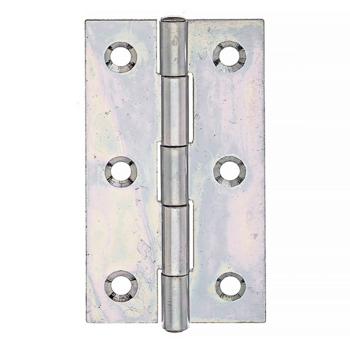 Alberts Scharnier, Schmal: Stahl roh, sendzimirverzinkt, mit vernietetem Edelstahlstift 80x41x1,2mm 345419