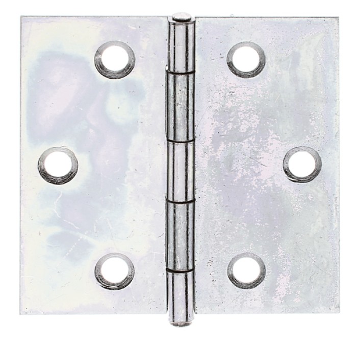 Alberts Scharnier, Quadratisch: Stahl roh, sendzimirverzinkt, mit vernietetem Edelstahlstift 51x51,2x0,75mm 345983
