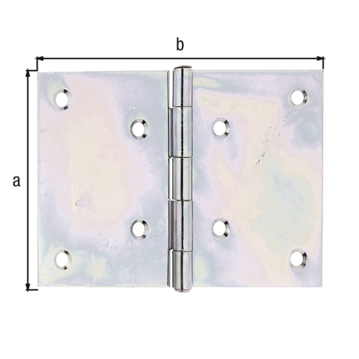 Alberts Scharnier, Breit: Stahl roh, sendzimirverzinkt 100x150x2mm 346539