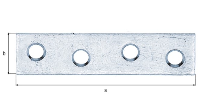 Alberts Flachverbinder: Stahl roh, sendzimirverzinkt 60x14mm 339258