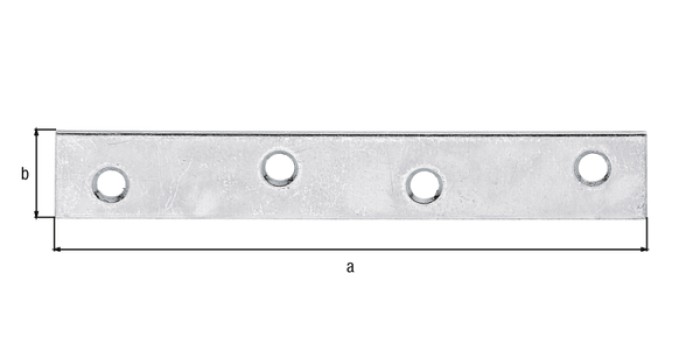 Alberts Flachverbinder: Stahl roh, sendzimirverzinkt 100x15mm 339272