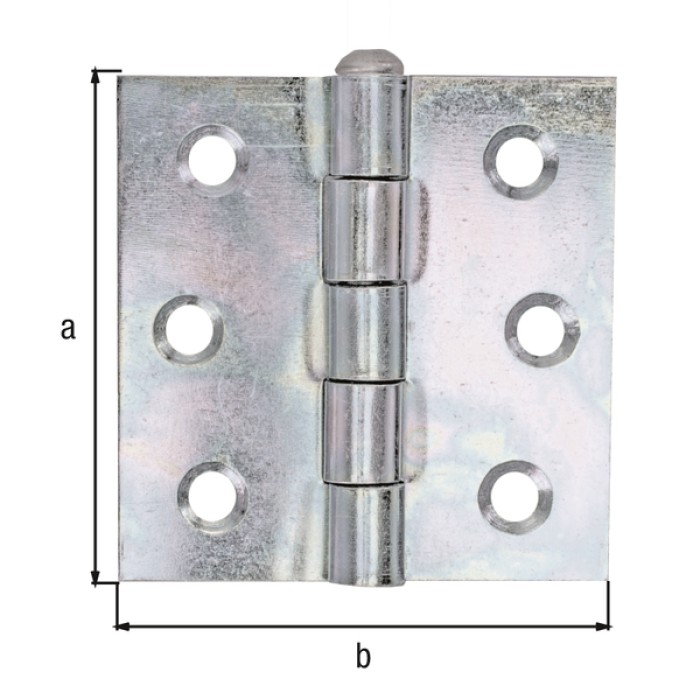 Alberts Scharnier, Quadratisch: Stahl roh, sendzimirverzinkt 63x63 349028