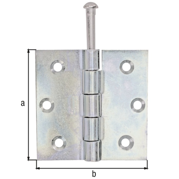 Alberts Scharnier, Quadratisch: Stahl roh, sendzimirverzinkt 76x76 349035