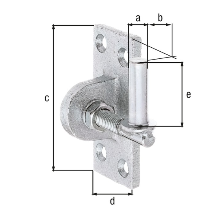 Alberts Kloben z.Anschrauben,gvz,M12,Ø13/45/105 318239