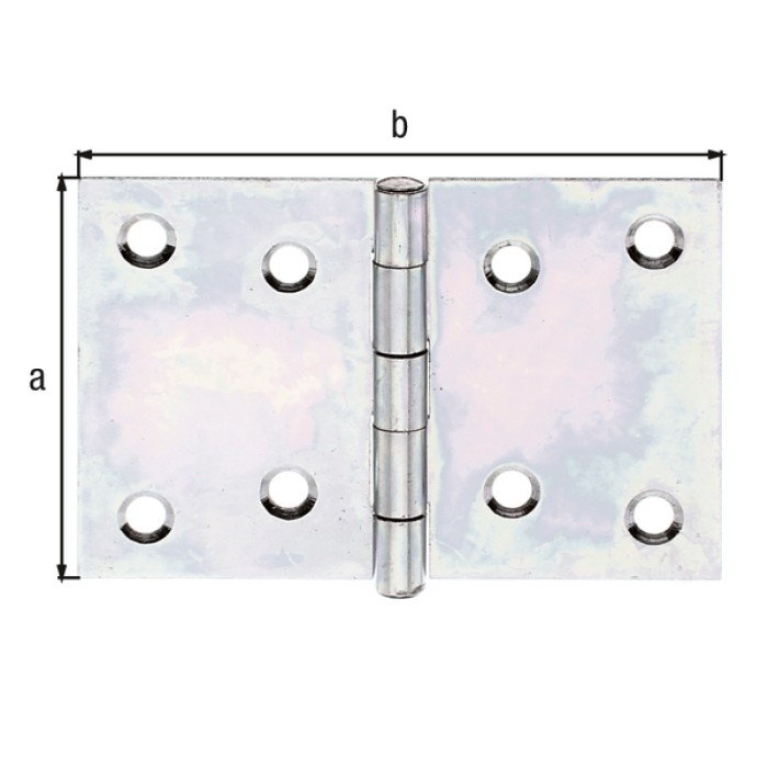 Alberts Scharnier, Breit: Stahl roh, sendzimirverzinkt 60x90mm 346492