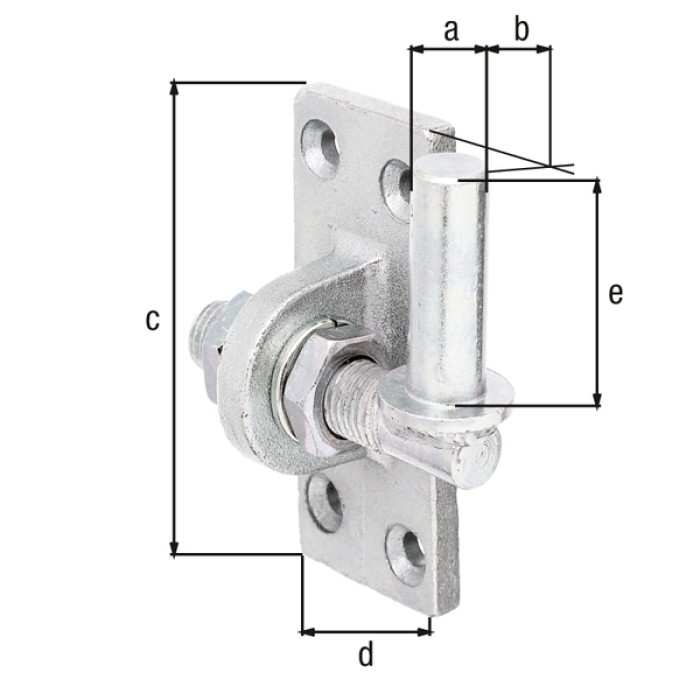 Alberts Kloben z.Anschrauben,gvz,M16,Ø16/45x105 318246