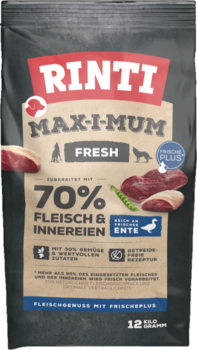 Rinti - Max-i-Mum Trockenfutter Ente, für ausgewachsene Hunde, 12kg, 181104