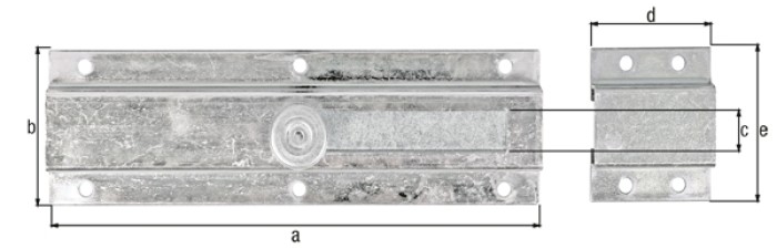 Alberts Türriegel m.Griff,gvz, 200x57 111809