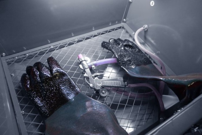 Tisch-Sandstrahlkabine CS 90L Kompressorleist.mind.100L! 115101