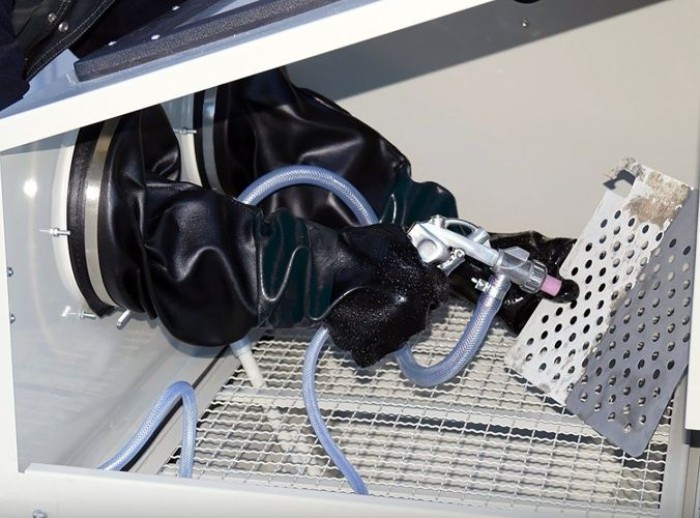 Tisch-Sandstrahlkabine CS 90L Kompressorleist.mind.100L! 115101