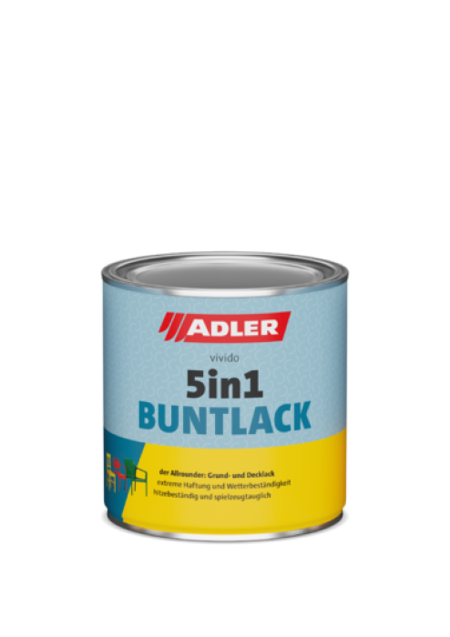 ADLER 5in1 Buntlack matt Lichtgrau 125 ml, für Innen und Außen, 413200703518