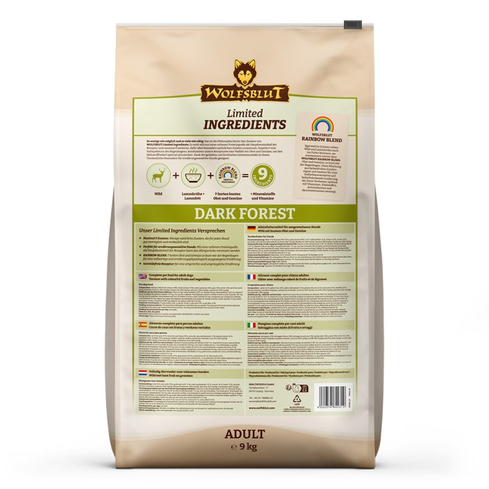 Wolfsblut Limited Ingredients Dark Forest, Adult, 9 kg, WB842310